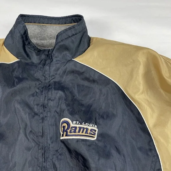 NFL St. Louis Rams Mens Reversible Stadium Jacket Vintage Blue/Gold Size: Large - Picture 6 of 16